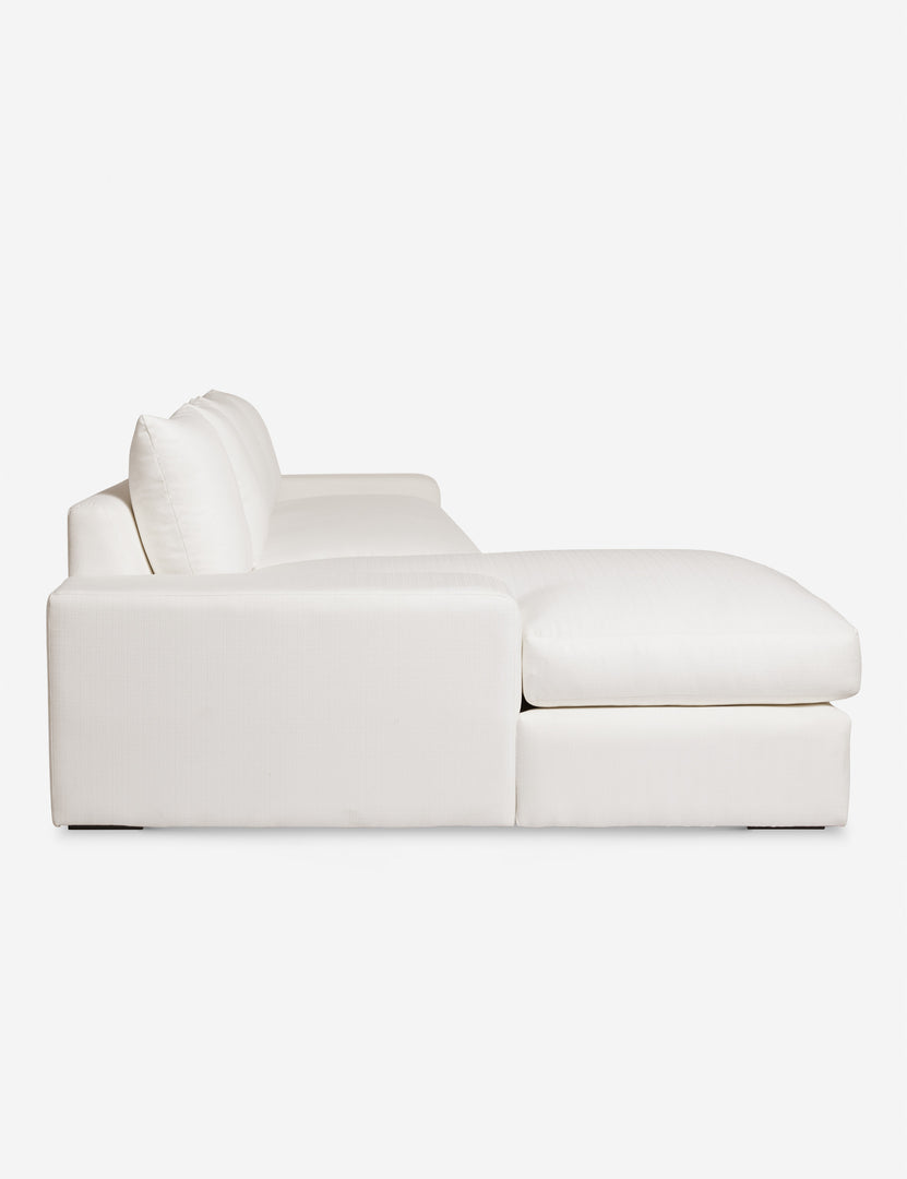 #color::ivory-linen #configuration::left-facing | Side of the Nadine Ivory linen left-facing sectional sofa