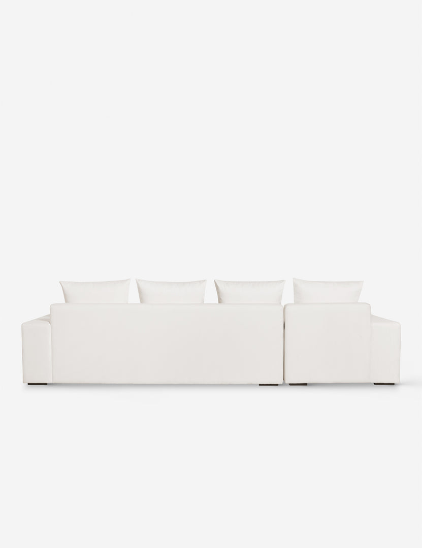 #color::ivory-linen #configuration::left-facing | Back of the Nadine Ivory linen left-facing sectional sofa