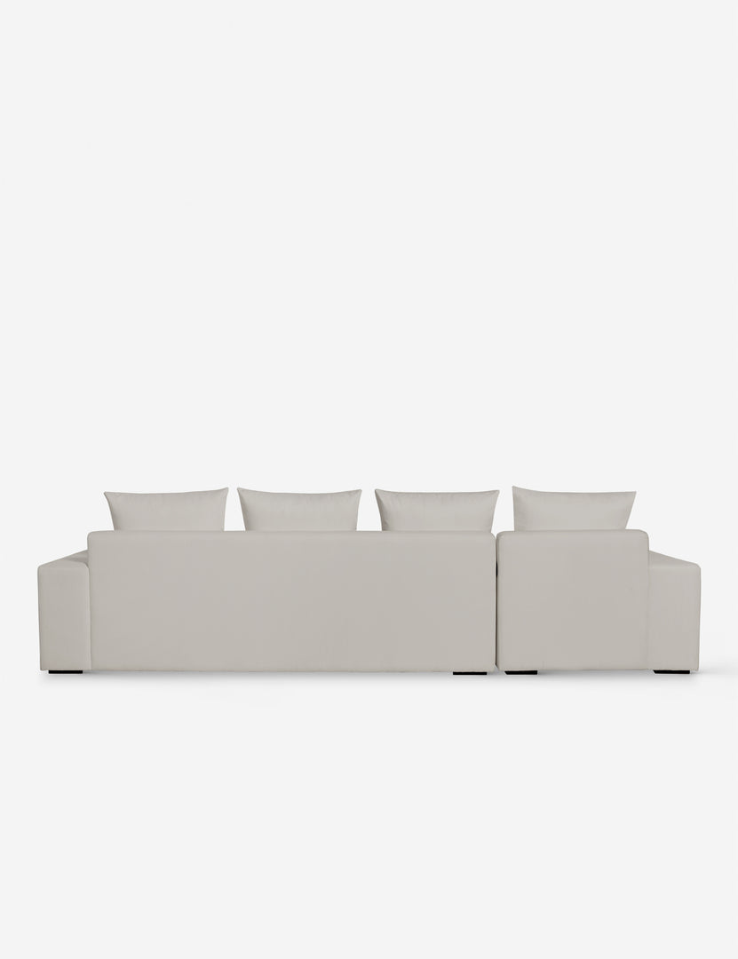 #color::natural-linen #configuration::left-facing | Back of the Nadine Natural linen left-facing sectional sofa