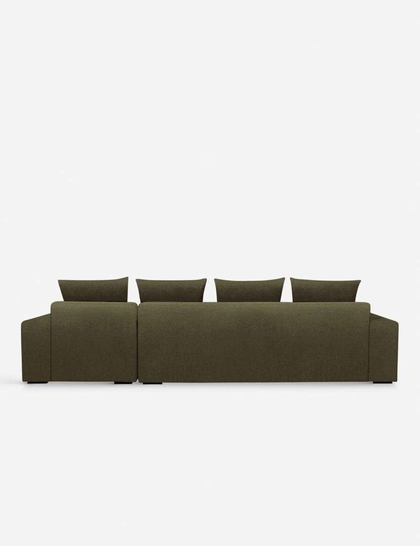 #color::balsam-velvet #configuration::right-facing | Back of the Nadine Balsam green velvet right-facing sectional sofa