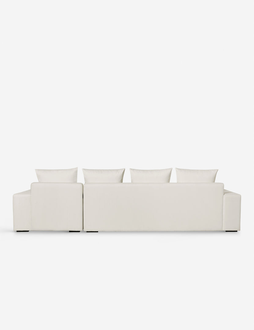 #color::ivory-performance-fabric #configuration::right-facing | Back of the Nadine Ivory performance fabric right-facing sectional sofa