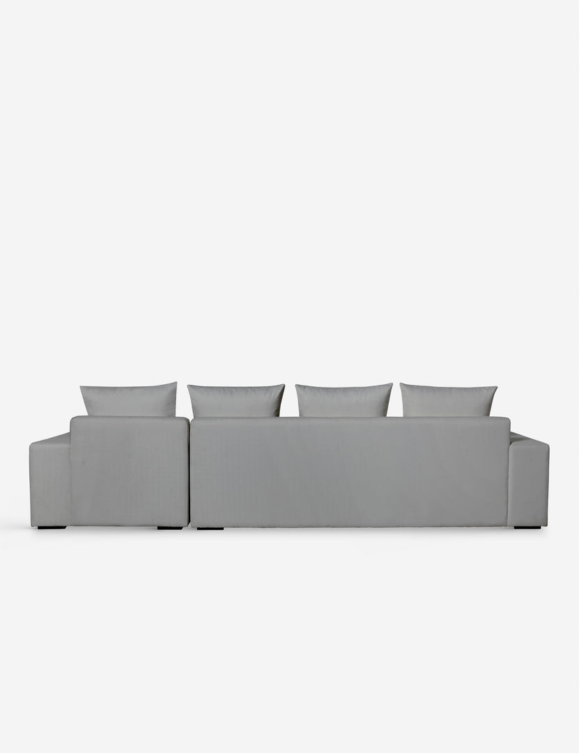 #color::gray-performance-fabric #configuration::right-facing | Back of the Nadine Gray performance fabric right-facing sectional sofa