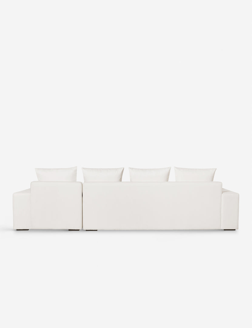 #color::ivory-linen #configuration::right-facing | Back of the Nadine Ivory linen right-facing sectional sofa