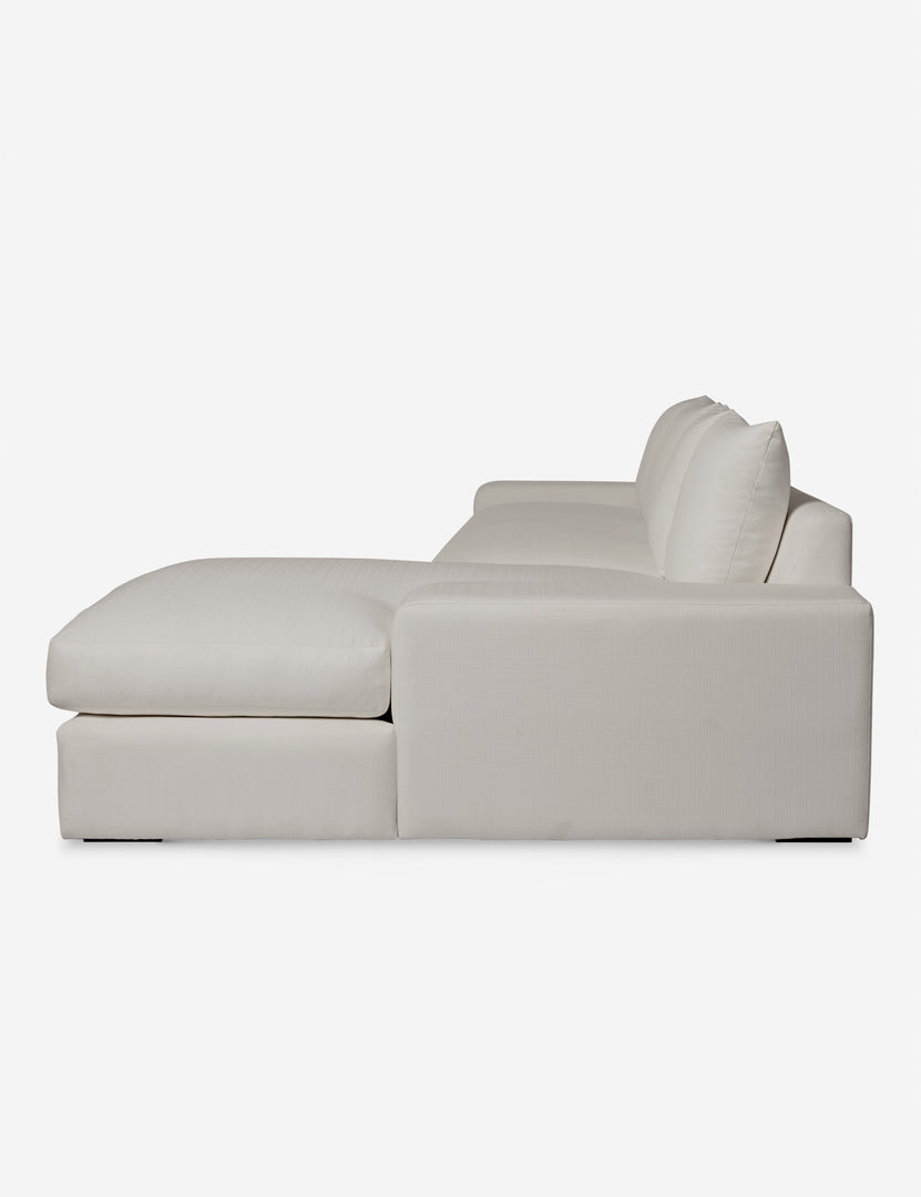 #color::natural-linen #configuration::right-facing | Side of the Nadine Natural linen right-facing sectional sofa