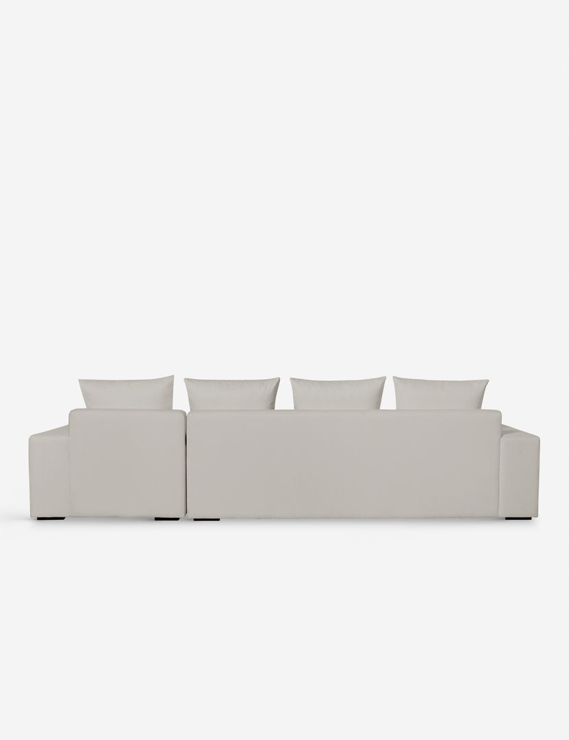 #color::natural-linen #configuration::right-facing | Back of the Nadine Natural linen right-facing sectional sofa