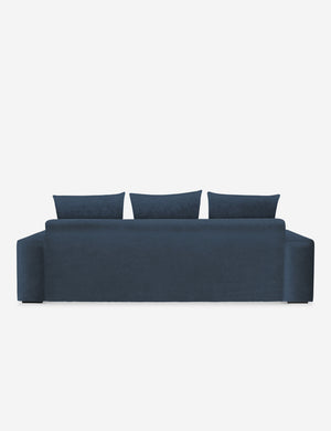 Back of the Nadine blue velvet sofa