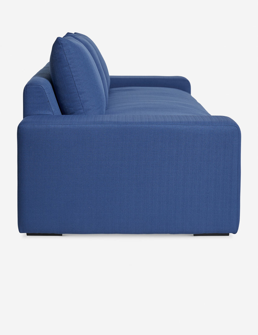#color::blue-performance-fabric #size::108-W #size::96-W #size::84-W | Side of the Nadine blue performance fabric sofa