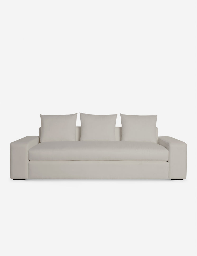#color::natural-linen #size::108-W #size::96-W #size::84-W | Nadine natural linen sofa with low, wide arms and tall pillow back cushions
