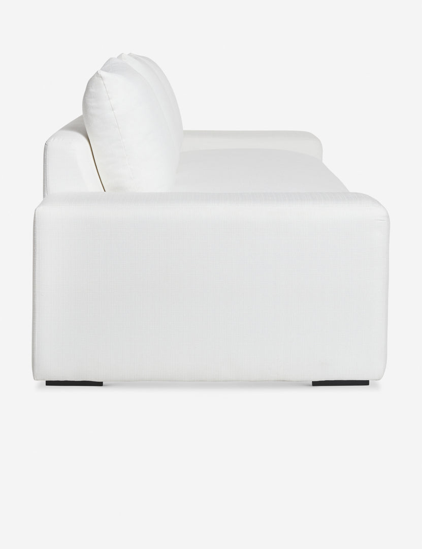#color::white-performance-fabric #size::108-W #size::96-W #size::84-W | Side of the Nadine white performance fabric sofa