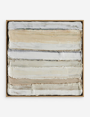 Natural Horizons Framed Wall Art featuring neutral toned textured brush strokes by Elizabeth Sheppell