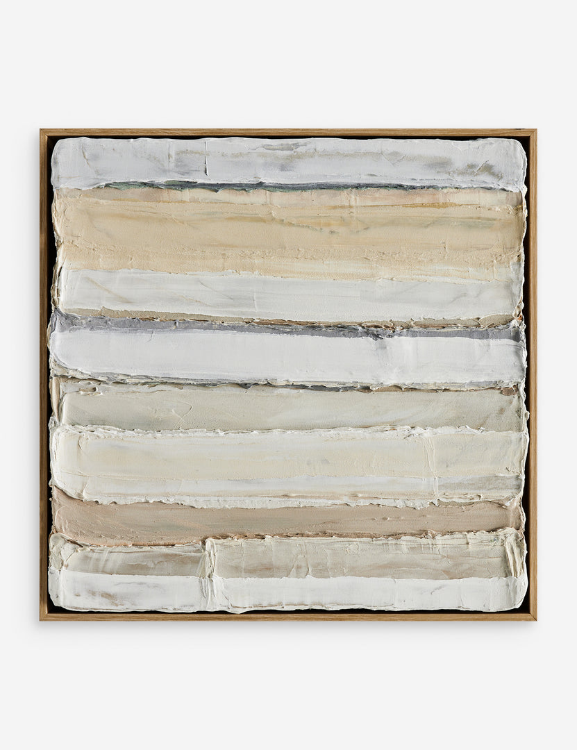 | Natural Horizons Framed Wall Art featuring neutral toned textured brush strokes by Elizabeth Sheppell
