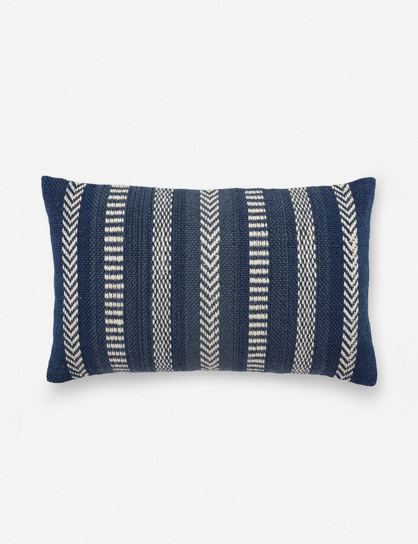 #color::blue | Embroidered kamala indoor and outdoor lumbar throw pillow with bohemian accents in blue