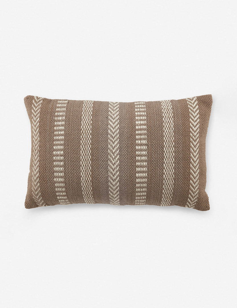 #color::gray | Embroidered kamala indoor and outdoor lumbar throw pillow with bohemian accents in gray