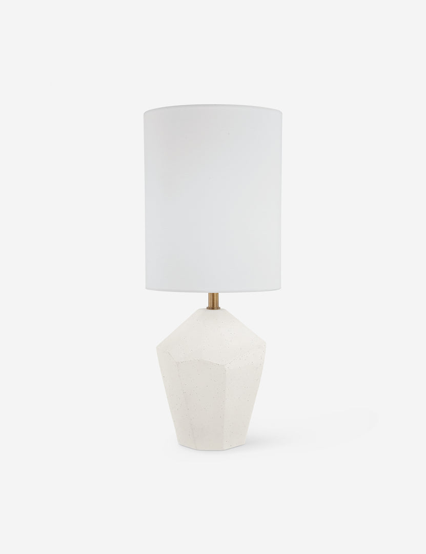 #color::white #size::tall | Runa tall sculptural monochromatic table lamp.
