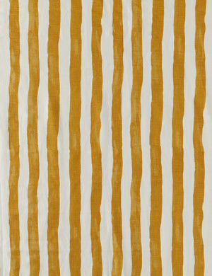 Painterly Stripe Swatch, Goldenrod and Ivory by Sarah Sherman Samuel