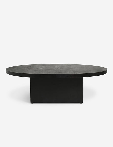 #color::black | Side of the Pentwater black wooden Round Coffee Table
