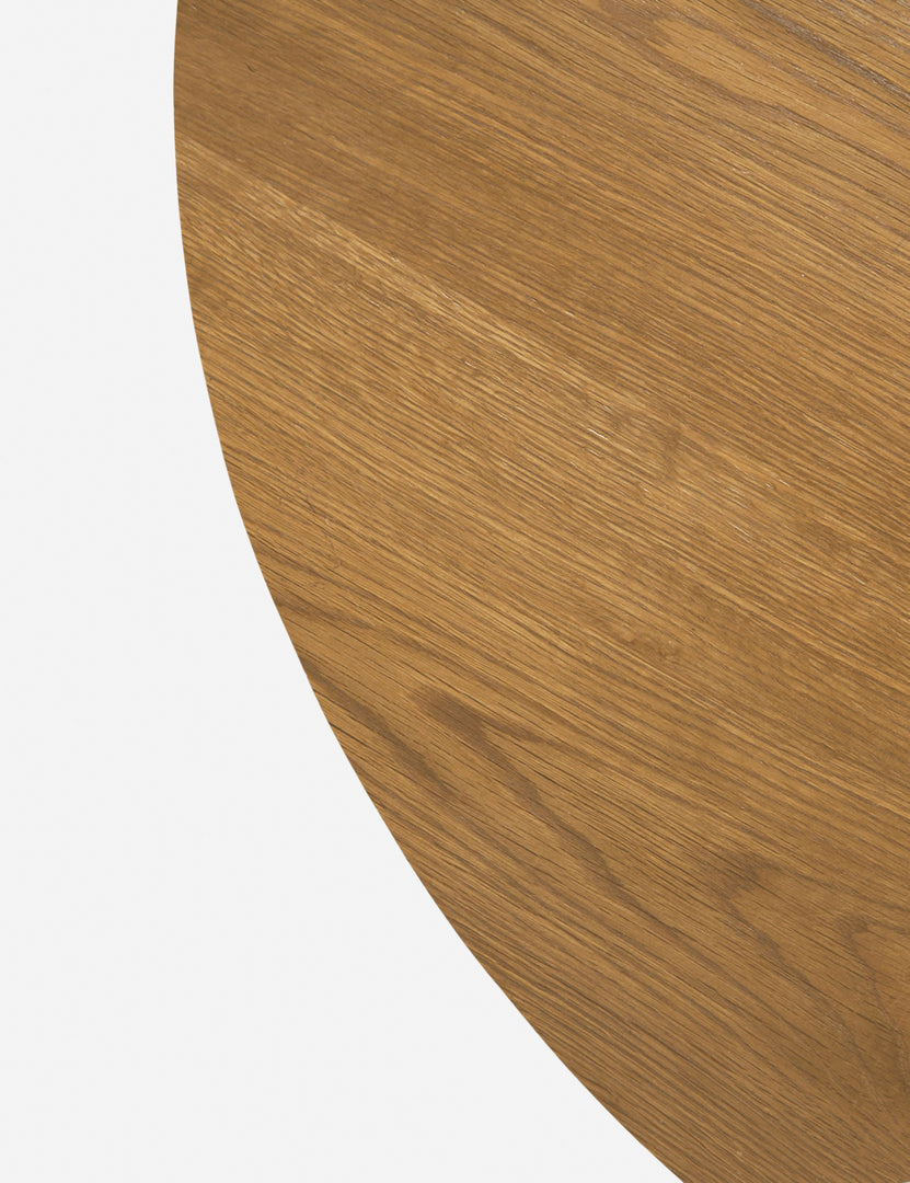 #color::natural | Bird's-eye view of the top of the Pentwater natural wooden Round Coffee Table