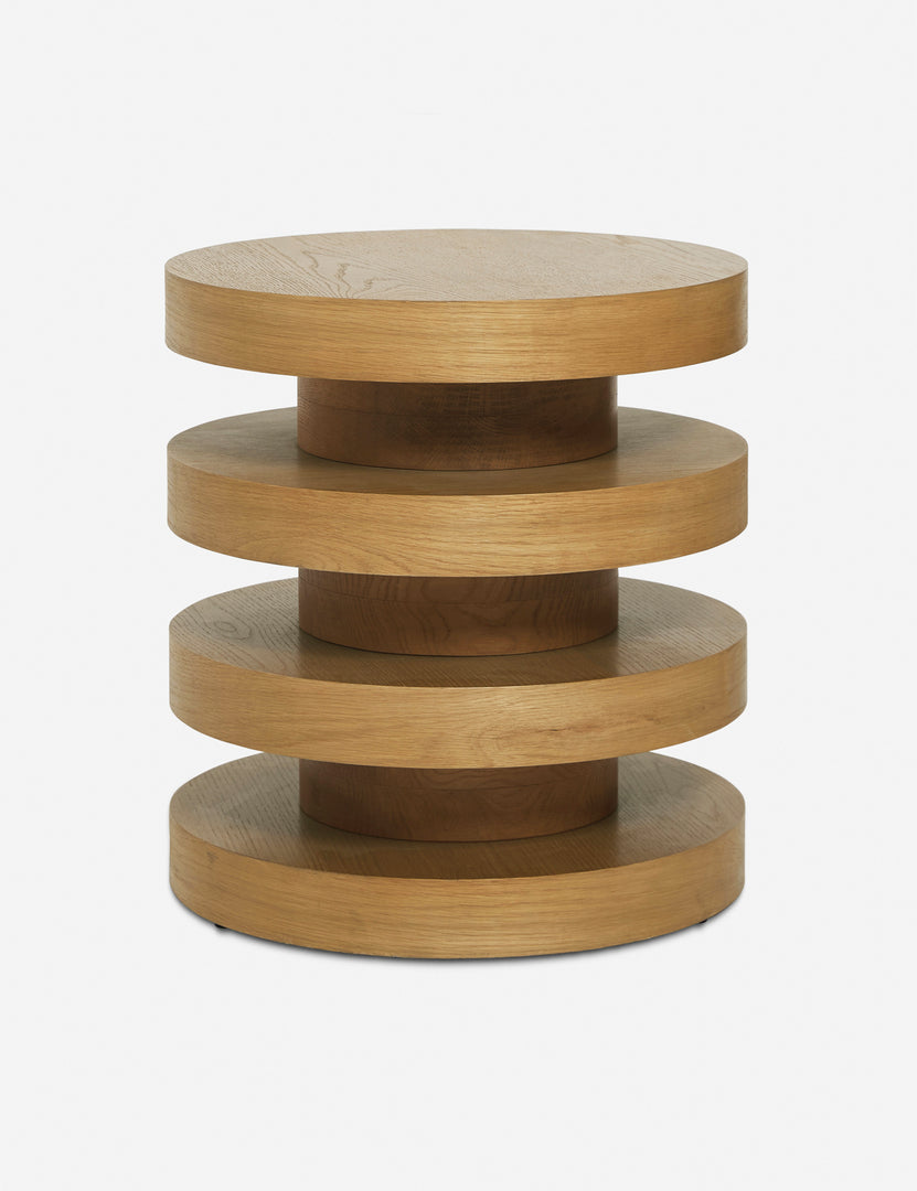 #color::natural | Pentwater Four-Tiered Natural Round Side Table by Sarah Sherman Samuel