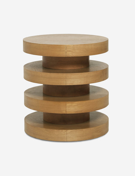 #color::natural | Pentwater Four-Tiered Natural Round Side Table by Sarah Sherman Samuel