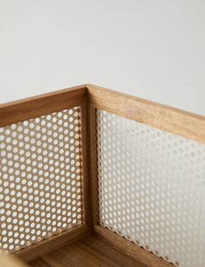 Perforated Acacia Basket by NEAT Method