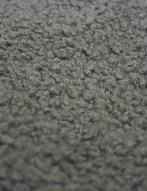 Close up of the faux fur material on the Olya Pewter Gray Plush Stocking