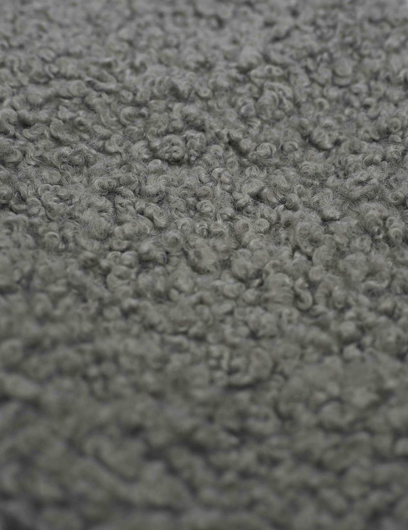 #color::pewter | Close up of the faux fur material on the Olya Pewter Gray Plush Stocking