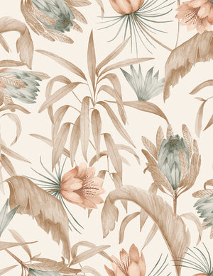 Tropical Wallpaper by Rylee + Cru Swatch, Natural