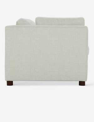 Side of the Lotte White Basketweave queen-sized sleeper sofa
