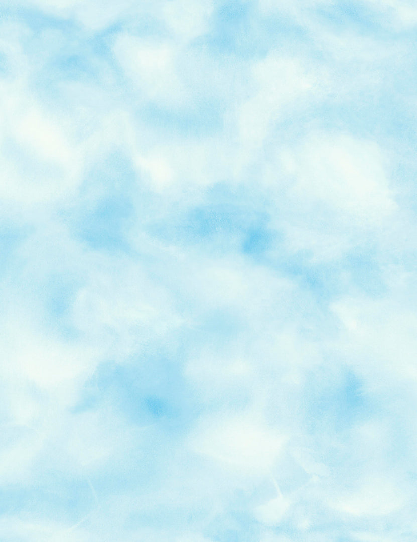 Cloud Peel + Stick Wallpaper Swatch, Blue
