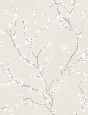 Cherry Blossom Peel + Stick Wallpaper Swatch, Natural