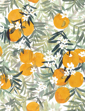 Orange Blossom Peel + Stick Wallpaper Swatch, Orange