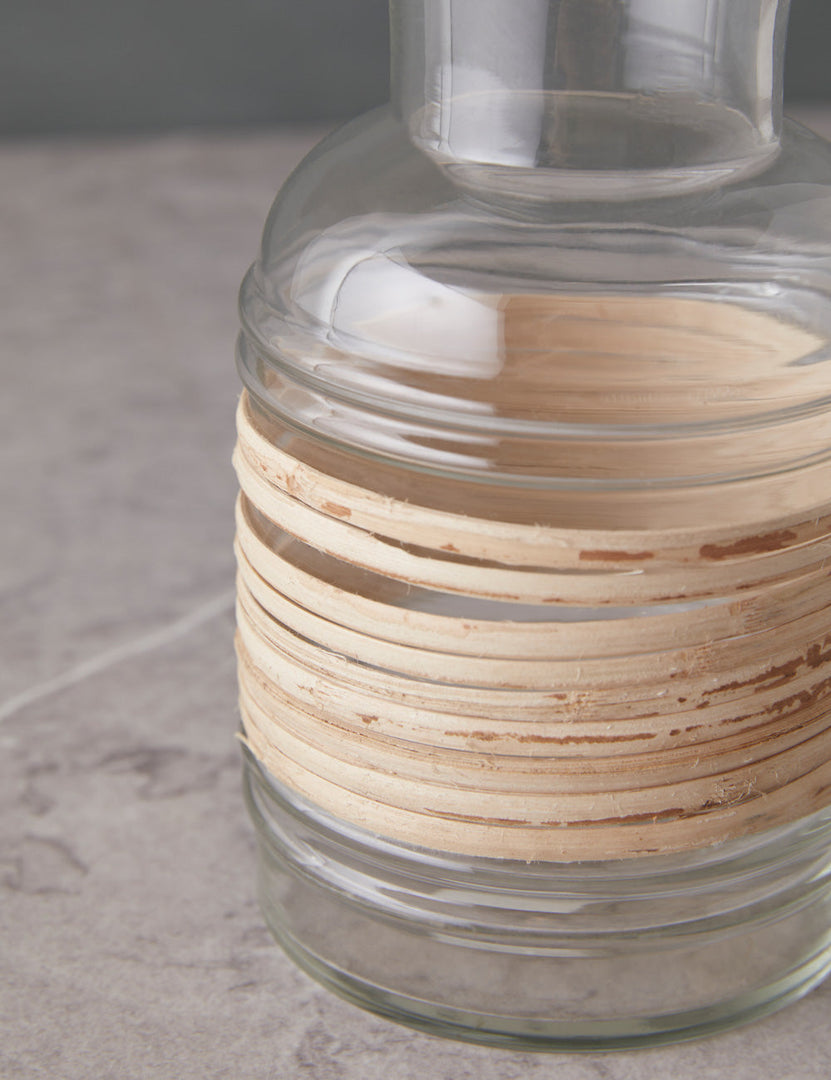 Afosina Rattan-Wrapped Glass Vase