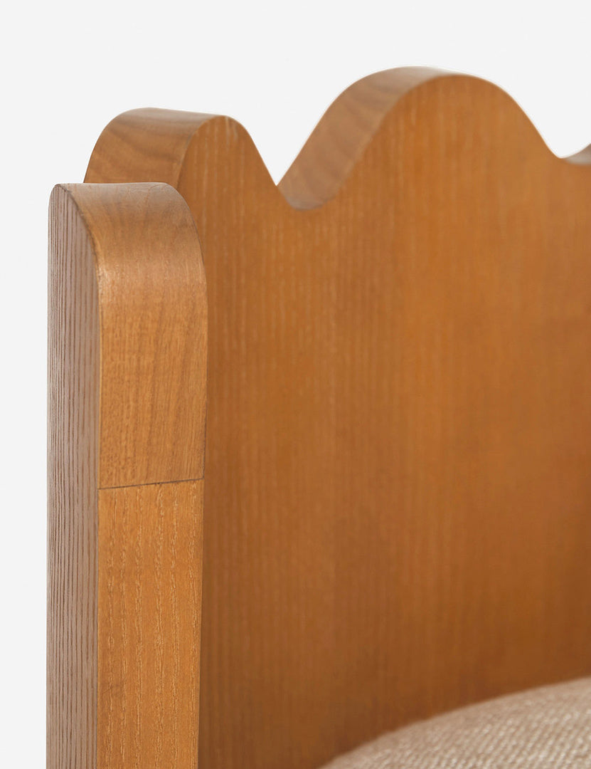 | Close up of the ripple barrel back on the Ripple Accent Chair