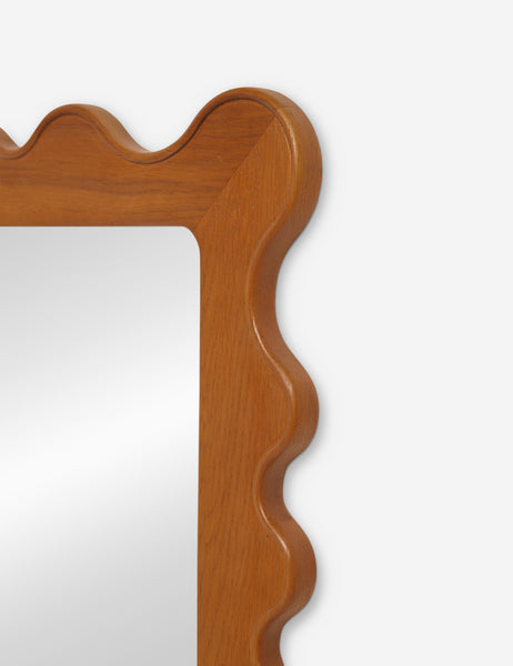 #color::honey-oak | Corner of the Ripple Mirror 