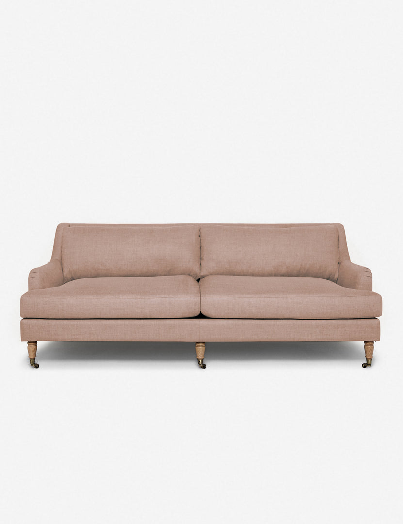 #size::72-W #size:84-W #color::apricot-linen #size::96-W | Rivington Apricot Linen sofa with low, sloping arms by Ginny Macdonald