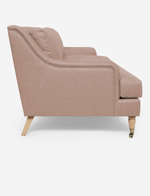 Side of the Rivington Apricot Linen sofa