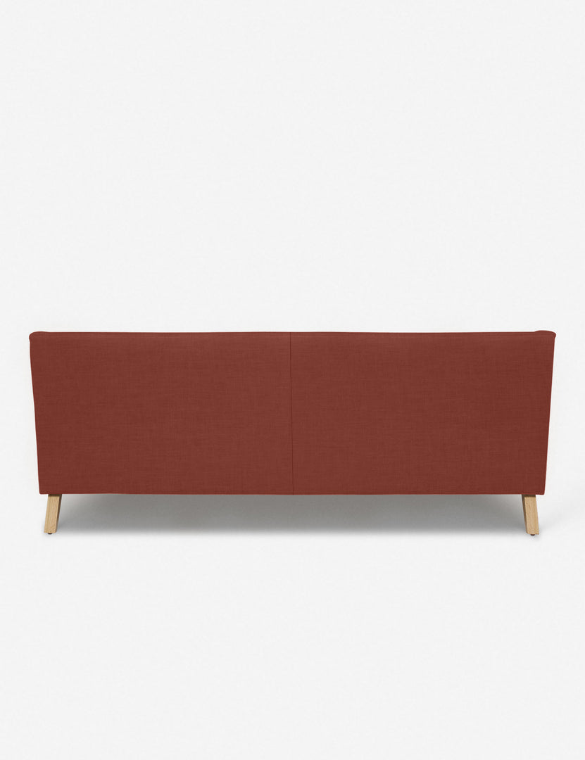 #size::72-W #size:84-W #color::terracotta-linen #size::96-W | Back of the Rivington Terracotta Linen sofa