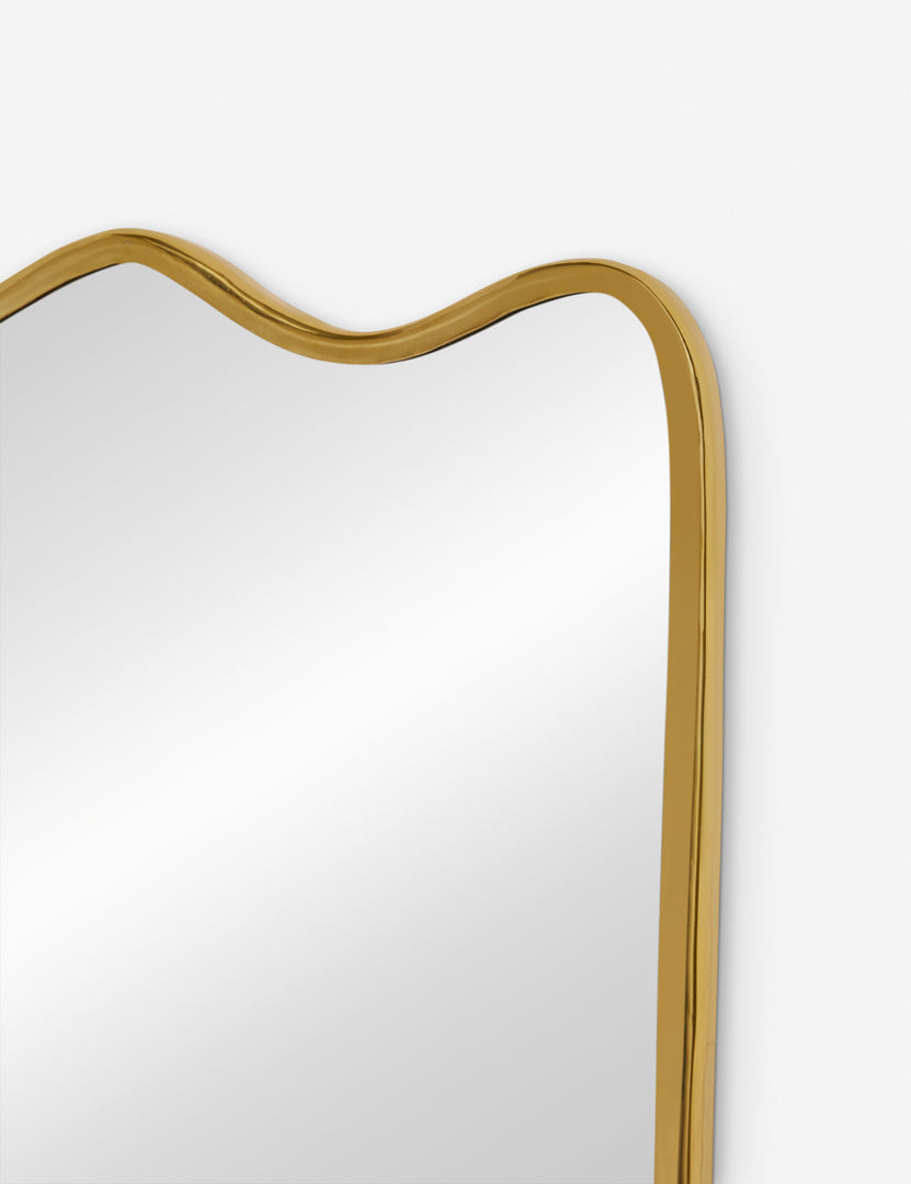 | The top corner of the rook mantel mirror