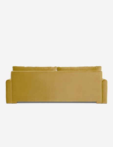 #color::Goldenrod-Velvet #size::102-W | Back of the Rupert Goldenrod Velvet sofa