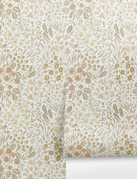 #color::warm | Warm-toned Floral Field Wallpaper by Rylee + Cru