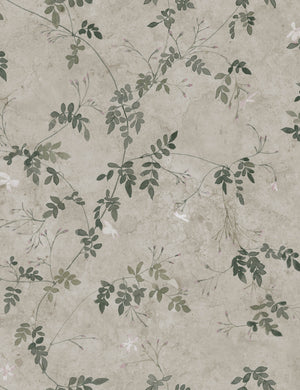 Scalamandre Irene Wallpaper Swatch by Sandberg, Olive Green