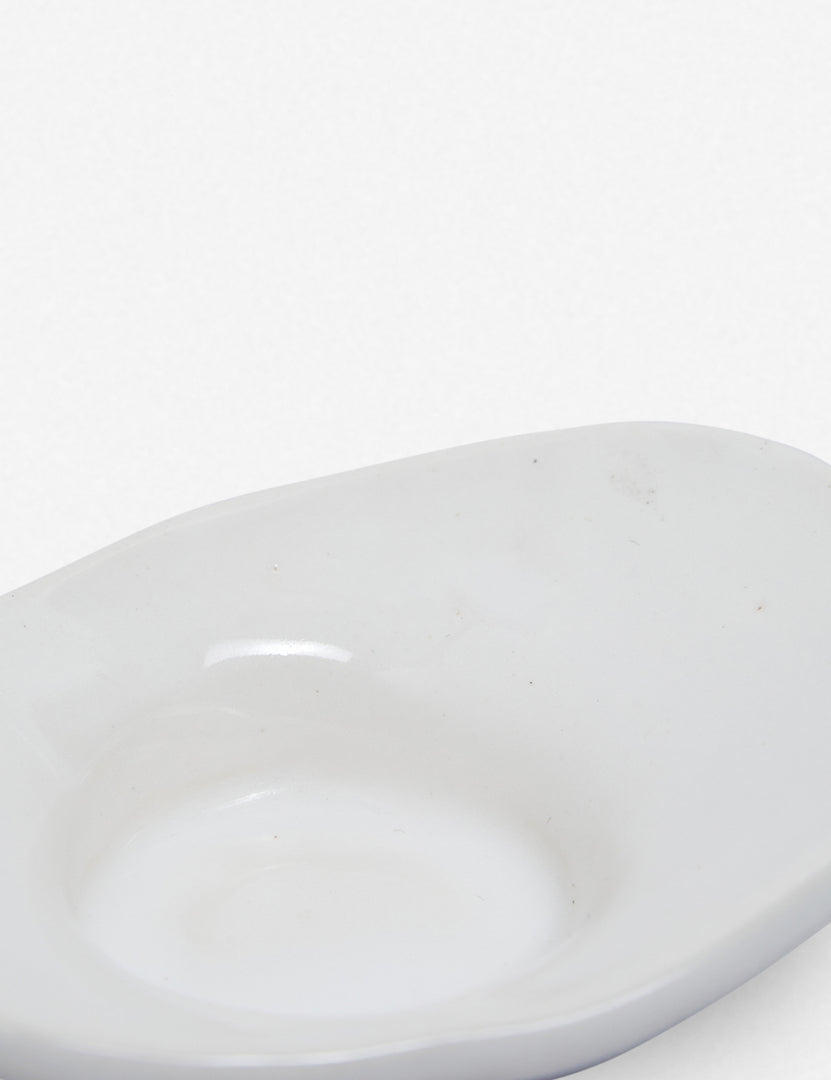 #color::white | Close up of the Cy White Tea Light Candle Holder by SIN