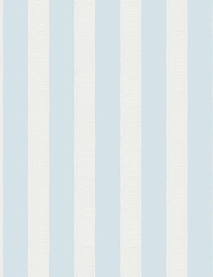 Grosgrain Stripe Peel + Stick Wallpaper by Sarah Jessica Parker, Morning Dew Cream Swatch