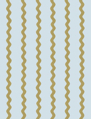 Ric-Rac Stripe Peel + Stick Wallpaper by Sarah Jessica Parker, Morning Dew Olive Swatch