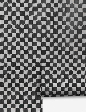 Black and ivory Checkerboard Wallpaper by Sarah Sherman Samuel
