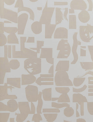 Organic Shapes Wallpaper by Sarah Sherman Samuel, Taupe Swatch