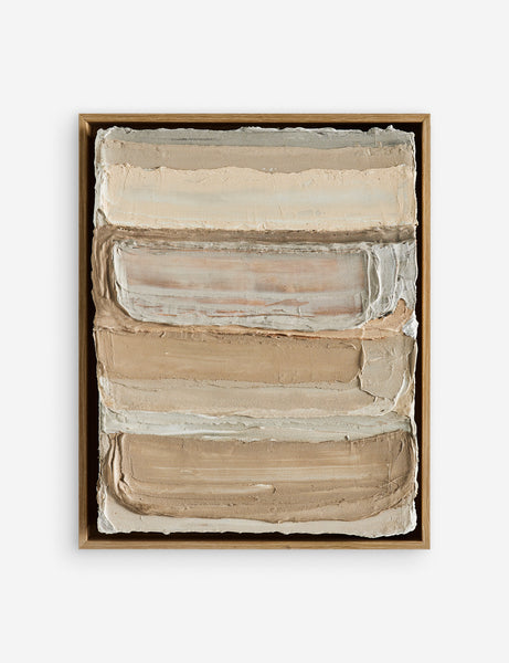 | Sand Cliff Framed Wall Art featuring neutral toned textured brush strokes by Elizabeth Sheppell