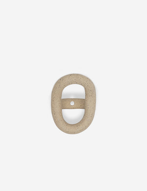 Olo beige with black speckles Wall Hook by SIN Ceramics