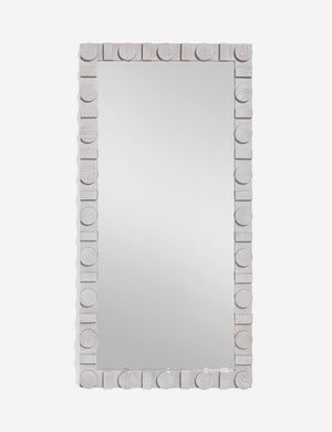 Sorenson full length oak framed mirror in bleached ash.