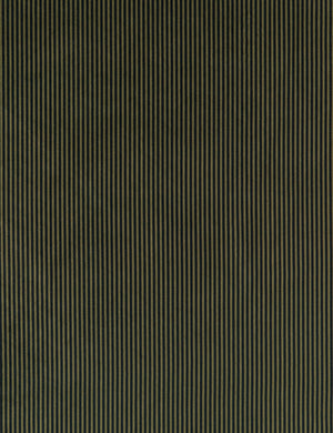 Striped Velvet Fabric Swatch, Black and Olive by Sarah Sherman Samuel